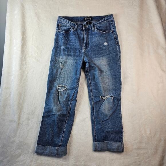 Nanette Lepore Jeans 4 Women’s Jolie Super High Rise Taper Denim Relaxed - Picture 1 of 14